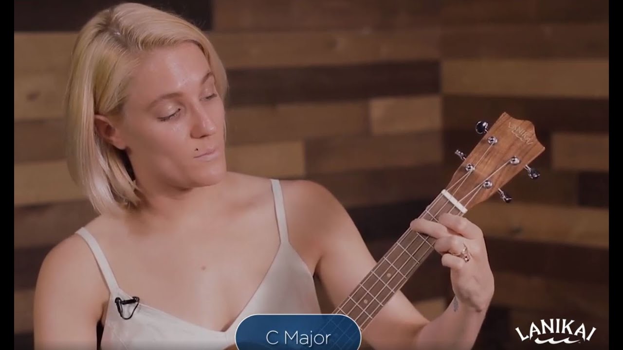 Lanikai Baritone Ukulele Tutorials - Movable Major Chords Pt 3 with Abigail Flowers