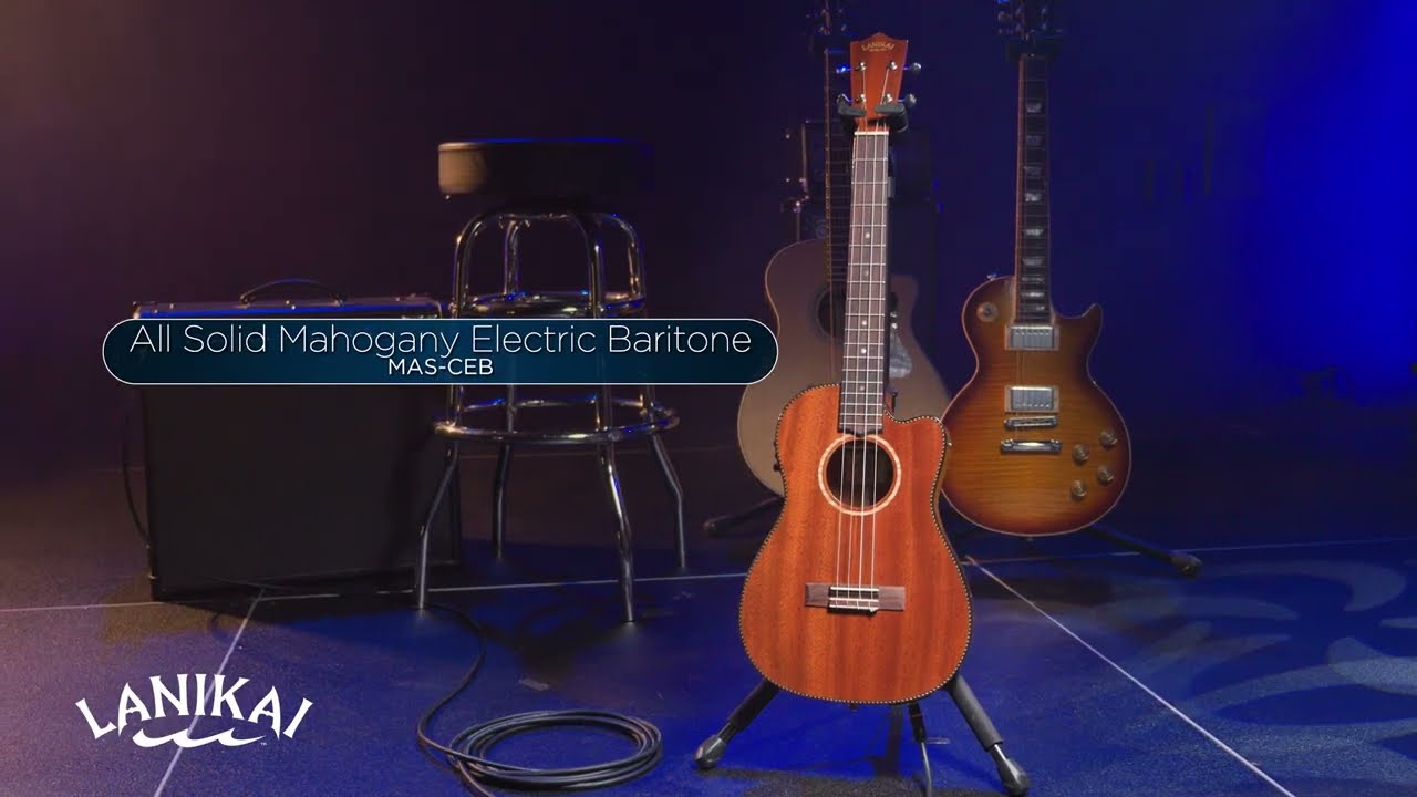 The Lanikai All Solid Mahogany Electric Baritone Ukulele
