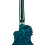 Quilted Maple Blue Stain Concert A/E Ukulele - Image 4