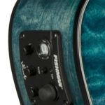 Quilted Maple Blue Stain Concert A/E Ukulele - Image 2