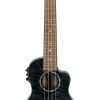 Quilted Maple Black Stain Concert A/E Ukulele - Image 3