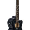 Quilted Maple Black Stain Tenor A/E Ukulele