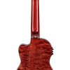 Quilted Maple Red Stain Guitelele A/E Ukulele - Image 3